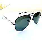Porus Club Aviator Sunglasses- Black