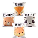 set of 4 cute printed cushion 11 11 inches