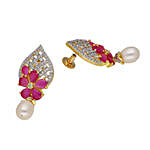 Floral Pearls Vibrant Earrings
