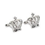 Crown Cufflinks With Lapel Pin & Tie Pin