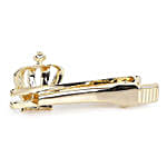 Golden Cufflinks With Lapel Pin & Tie Pin