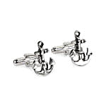 Anchor Cufflinks With Lapel Pin & Tie Pin