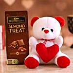 Cute Teddy With Cadbury Almond Treat