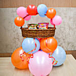 Colourful Balloons Happy Holi Basket