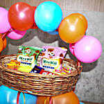 Colourful Balloons Happy Holi Basket