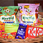 Colourful Balloons Happy Holi Basket