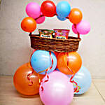 Colourful Balloons Happy Holi Basket