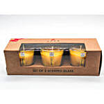 Set of 3 Fragrant Votive Glass Candles- Vanilla