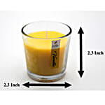 Set of 3 Fragrant Votive Glass Candles- Vanilla