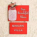 Personalised Beautiful Chaos Mason Jar Nameplate