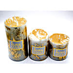 Pillar Candles Gift Set- Gold Dust