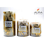 Pillar Candles Gift Set- Gold Dust