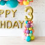 Colourful Kids Birthday Celebration Balloon Decor