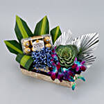 Flowers & Ferrero Wooden Tray