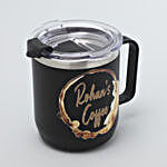 Personalised Black Coffee Mug With Handle