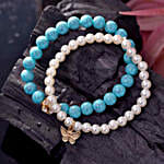 Fashionable Beads & Chain Bracelet