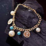 Fashionable Beads & Chain Bracelet