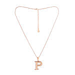 Estele P Charm Initial Pendant For Women