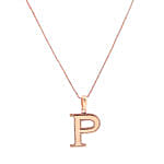 Estele P Charm Initial Pendant For Women