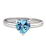 Heart Shaped Blue Topaz Ring