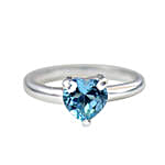 Heart Shaped Blue Topaz Ring