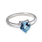 Heart Shaped Blue Topaz Ring