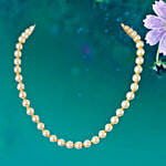 White Shell & Gold Plated Beads Pearl Necklace