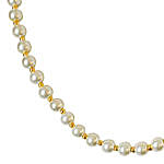 White Shell & Gold Plated Beads Pearl Necklace