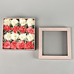 Blissful Mixed Carnations Square Box