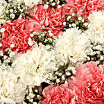 Blissful Mixed Carnations Square Box