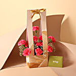 Dark Pink Carnations In FNP Paper Flower Holder