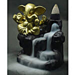 Golden Ganesha Back-Flow Smoke Fountain