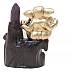 Golden Ganesha Back-Flow Smoke Fountain