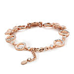 Estele Rose Gold Plated Crystal Bracelet