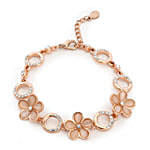 Estele Rose Gold Plated Crystal Bracelet