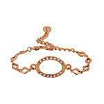 Estele Rose Gold White Swarovski Stone Bracelet