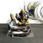 Black & Gold Ganesha Back-Flow Smoke Fountain