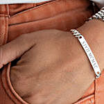 Personalised Mens Engraved Silver Bracelet