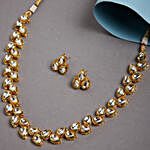 Elegant Gold-Plated Kundan Choker Necklace Set