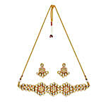 Gold Plated Kundan Studded Choker Necklace Set