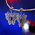 Black Butterfly Hanging Earrings