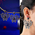 Black Butterfly Hanging Earrings