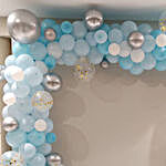 Personalised Blue & White Balloon Garland Décor