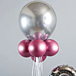 Pink & Silver Number 28 Balloon Bouquet