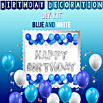 Birthday Balloon Decor DIY Kit- Blue & White