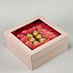 Pink Roses and Ferrero Rocher Gift Box