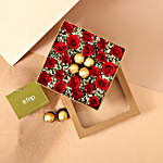 Red Roses and Chocolates Brown Box