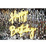Happy Birthday Black Glittery Balloon Decor