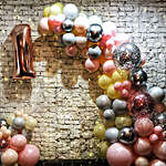 Personalised Colourful Balloon Arch Decor