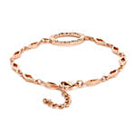 Estele Rose Gold White Swarovski Stone Bracelet